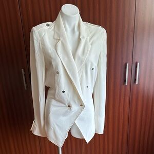 NWOT Vintage ANTHONY VACCARELLO 100% Silk Cardigan. Size 40. Made in France